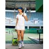 imageCRZ YOGA Womens Quick Dry Pleated Tennis Skirts Mid Waisted Cute Athletic Workout Running Sports Golf Skorts VolleyballWhite