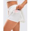 imageCRZ YOGA Womens Quick Dry Pleated Tennis Skirts Mid Waisted Cute Athletic Workout Running Sports Golf Skorts VolleyballWhite