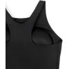 imageCRZ YOGA Womens Racerback Bikini Tops Quick Dry High Neck Modest Swimsuit Padded Sports Bathing SuitBlack