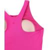 imageCRZ YOGA Womens Racerback Bikini Tops Quick Dry High Neck Modest Swimsuit Padded Sports Bathing SuitHibiscus Purple