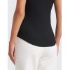 imageCRZ YOGA Womens Ribbed Modal Casual Short Sleeve Crew Neck Basic Shirts Going Out Soft Fitted Stretchy Athletic Workout TopsBlack