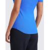 imageCRZ YOGA Womens Ribbed Modal Casual Short Sleeve Crew Neck Basic Shirts Going Out Soft Fitted Stretchy Athletic Workout TopsSparkle Blue