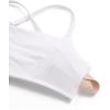 imageCRZ YOGA Womens Scoop Neck Bikini Tops DDD Adjustable Spaghetti Straps Bathing Suit Padded Swimsuit Sports BraWhite