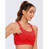 imageCRZ YOGA Womens Seamless Ribbed Racerback Tank Tops with Built in Bra  Padded Scoop Neck Slimming Athletic Long CamisoleDark Red