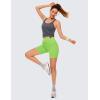 imageCRZ YOGA Womens Seamless Ribbed Racerback Tank Tops with Built in Bra  Padded Scoop Neck Slimming Athletic Long CamisoleLight Gray 7