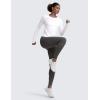 imageCRZ YOGA Womens Seamless Workout Long Sleeve Shirts Quick Dry Gym Athletic Tops Breathable Running Yoga TShirtsWhite