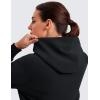 imageCRZ YOGA Womens SoftAura Full Zip Up Hoodie Workout Casual Hooded Sweatshirt Long Sleeve Athletic JacketBlack
