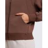 imageCRZ YOGA Womens SoftAura Full Zip Up Hoodie Workout Casual Hooded Sweatshirt Long Sleeve Athletic JacketCoffee Brown