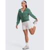 imageCRZ YOGA Womens SoftAura Full Zip Up Hoodie Workout Casual Hooded Sweatshirt Long Sleeve Athletic JacketDark Forest Green