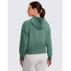 imageCRZ YOGA Womens SoftAura Full Zip Up Hoodie Workout Casual Hooded Sweatshirt Long Sleeve Athletic JacketDark Forest Green