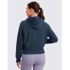 imageCRZ YOGA Womens SoftAura Full Zip Up Hoodie Workout Casual Hooded Sweatshirt Long Sleeve Athletic JacketInk Blue