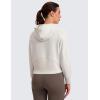 imageCRZ YOGA Womens SoftAura Full Zip Up Hoodie Workout Casual Hooded Sweatshirt Long Sleeve Athletic JacketMilky White Bone