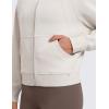 imageCRZ YOGA Womens SoftAura Full Zip Up Hoodie Workout Casual Hooded Sweatshirt Long Sleeve Athletic JacketMilky White Bone