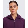 imageCRZ YOGA Womens SoftAura Full Zip Up Hoodie Workout Casual Hooded Sweatshirt Long Sleeve Athletic JacketPlum Magenta