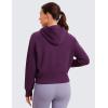 imageCRZ YOGA Womens SoftAura Full Zip Up Hoodie Workout Casual Hooded Sweatshirt Long Sleeve Athletic JacketPlum Magenta