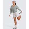 imageCRZ YOGA Womens SoftAura Full Zip Up Hoodie Workout Casual Hooded Sweatshirt Long Sleeve Athletic JacketSterling