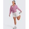 imageCRZ YOGA Womens SoftAura Full Zip Up Hoodie Workout Casual Hooded Sweatshirt Long Sleeve Athletic JacketVelvet Dust