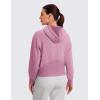 imageCRZ YOGA Womens SoftAura Full Zip Up Hoodie Workout Casual Hooded Sweatshirt Long Sleeve Athletic JacketVelvet Dust