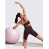 imageCRZ YOGA Womens Strappy Longline Sports Bra  Medium Impact Criss Cross Yoga Padded Workout Crop TopHot Fudge Brown