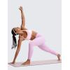 imageCRZ YOGA Womens Strappy Sports Bra  Criss Cross Back Padded Medium Support Wireless Gym Cami Workout YogaStrawberry Pink
