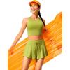 imageCRZ YOGA Womens Swim Board Shorts High Waisted Flowy Beach Skirt Skorts Bathing Swimsuit Bottoms with LinerPrimrose Yellow