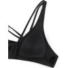 imageCRZ YOGA Womens V Neck Bikini Tops Twist Front Triangle Sexy Bathing Suit Criss Cross Back Swimsuit PaddedBlack