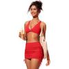 imageCRZ YOGA Womens V Neck Bikini Tops Twist Front Triangle Sexy Bathing Suit Criss Cross Back Swimsuit PaddedDeep Red