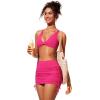 imageCRZ YOGA Womens V Neck Bikini Tops Twist Front Triangle Sexy Bathing Suit Criss Cross Back Swimsuit PaddedGranita Pink