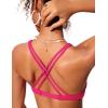 imageCRZ YOGA Womens V Neck Bikini Tops Twist Front Triangle Sexy Bathing Suit Criss Cross Back Swimsuit PaddedGranita Pink