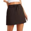 imageCRZ YOGA 4Way Stretch Skirts for Women High Waisted Work Casual Golf Tennis Skirt Skorts with 5 PocketsHot Fudge Brown
