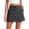 imageCRZ YOGA 4Way Stretch Skirts for Women High Waisted Work Casual Golf Tennis Skirt Skorts with 5 PocketsInk Gray