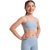 imageCRZ YOGA Butterluxe Girls Sports Bra  Spaghetti Strap Y Back Racerback for Teens Kids Training Yoga Comfort Crop TopCambric Blue