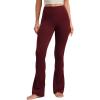 imageCRZ YOGA Butterluxe High Waist Mini Flared Leggings for Women 30quot315quot33  Bootcut Yoga Pants with Pocket Casual LoungeRed Merlot