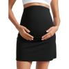 imageCRZ YOGA Butterluxe Maternity High Waisted Skirts for Women A Line Golf Tennis Workout Casual Pregnancy with Shorts PocketsBlack