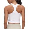 imageCRZ YOGA Butterluxe Scoop Neck Yoga Tank Racerback Workout Sleeveless Tops for Women Crop Athletic Tight Casual ShirtsWhite