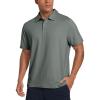 imageCRZ YOGA Cloud Jersey Mens Golf Polo Shirt Midweight Short Sleeve Soft Moisture Wicking Lounge Athletic Casual TShirtsGrey Sage