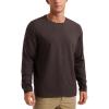 imageCRZ YOGA Cloud Jersey Mens Long Sleeve Shirts Breathable Casual Workout Crewneck TShirts Soft Basic TopsHot Fudge Brown