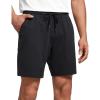 imageCRZ YOGA Cloud Jersey Mens Lounge Lightweight Sweat Shorts  7 Soft Breathable for Casual Workout with PocketsBlack