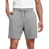 imageCRZ YOGA Cloud Jersey Mens Lounge Lightweight Sweat Shorts  7 Soft Breathable for Casual Workout with PocketsSterling
