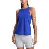 imageCRZ YOGA CottonBlend Workout Racerback Tank for Women Athletic High Neck Breathable Tops Casual Basic Sleeveless ShirtsWaves Blue