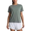 imageCRZ YOGA CottonBlend Workout Tops for Women Breathable Gym Athletic Short Sleeve Shirts Quick Dry Casual Basic TShirtGrey Sage