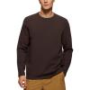 imageCRZ YOGA Fleece Crewneck Sweatshirt for Men Long Sleeve Breathable Workout Casual Pullover Basic Sweat ShirtsHot Fudge Brown