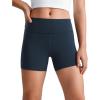 imageCRZ YOGA Girls Butterluxe Athletic Biker Shorts  Kids Teen High Waist Lounge Active Dance Yoga Running Buttery SoftTwilight Blue