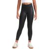 imageCRZ YOGA Girls Butterluxe Crossover Athletic Leggings  High Waist V Cross Kids Lounge Pants Yoga Active Dance Running TightsFaux Leather Black