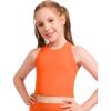 imageCRZ YOGA Girls Butterluxe Double Lined Tank Tops High Neck Racerback Cropped Basic Sleeveless Dance YogaNeon Orange