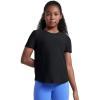 imageCRZ YOGA Girls Cloudweight Athletic T Shirts Short Sleeve Tees Crew Neck Side Slit Teen Kids Active Gym Casual Quick DryBlack