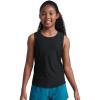 imageCRZ YOGA Girls Cloudweight Athletic Tank Tops Hip Length Crew Neck Sleeveless Teen Kids Active Casual Dance YogaBlack