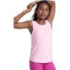 imageCRZ YOGA Girls Cloudweight Athletic Tank Tops Hip Length Crew Neck Sleeveless Teen Kids Active Casual Dance YogaPink Peony