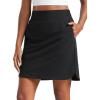 imageCRZ YOGA Golf Skirts for Women 18 High Waisted A Line Athletic Casual Tennis Skort with Shorts PocketsBlack