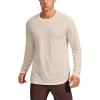 imageCRZ YOGA Lightweight Long Sleeve Shirts for Men Moisture Wicking Quick Dry TShirt Workout Running Basic Tee TopsWhite Opal